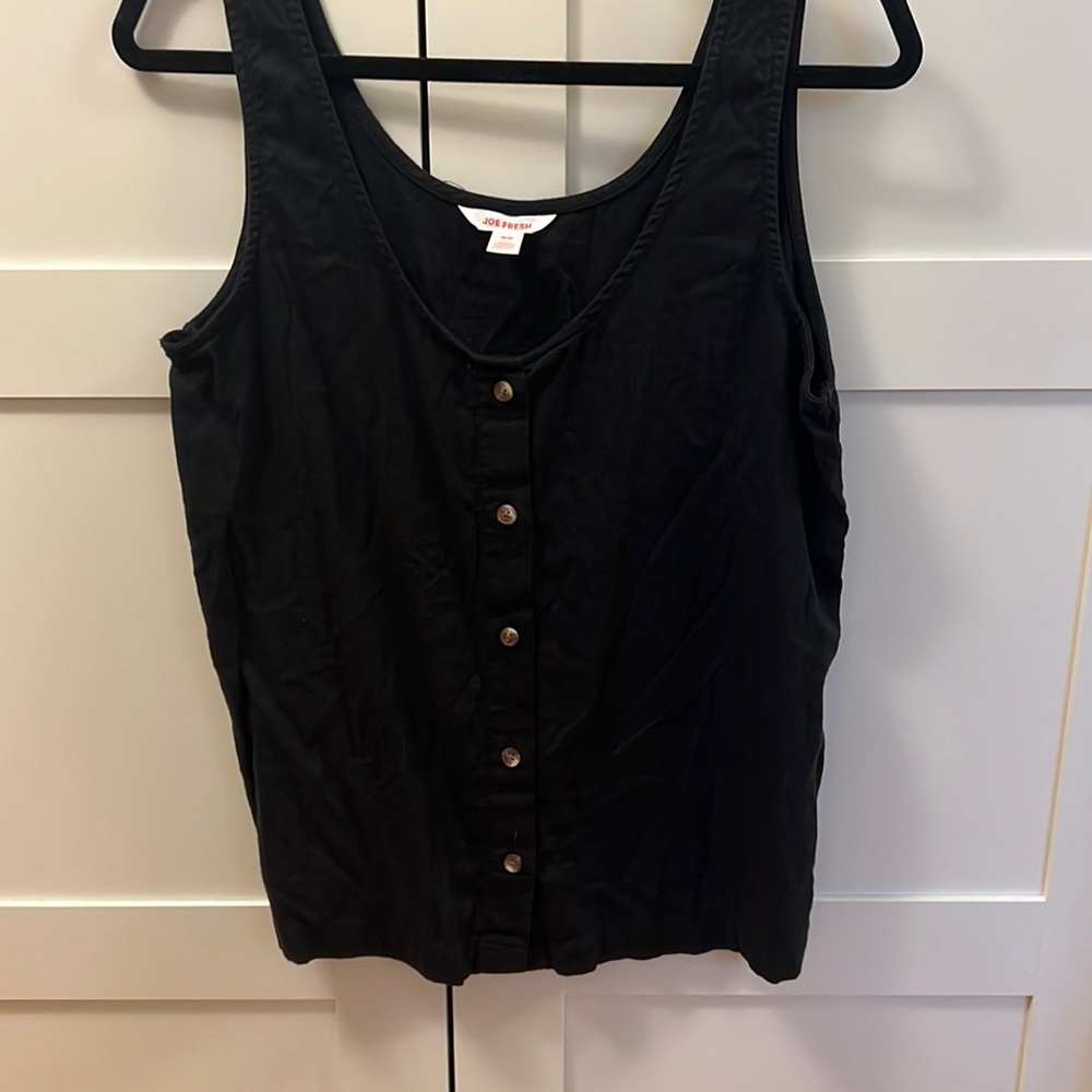 Joe Fresh Button Up Black tank